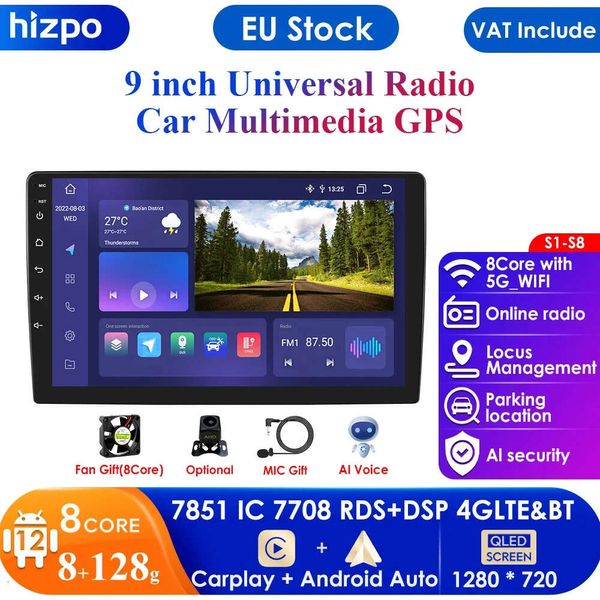 9'' autoradio 2 Din lettore multimediale Android GPS WIFI Bluetooth Navi per Toyota Hyundai Kia Renault Suzuki Citroen