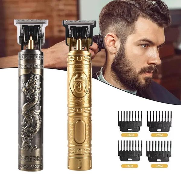 Aparador de cabelo t9 máquina de cortar cabelo reparação barba barbear corpo aparador de cabelo corteiz máquina elétrica dos homens máquina de corte de cabelo 0mm farpa