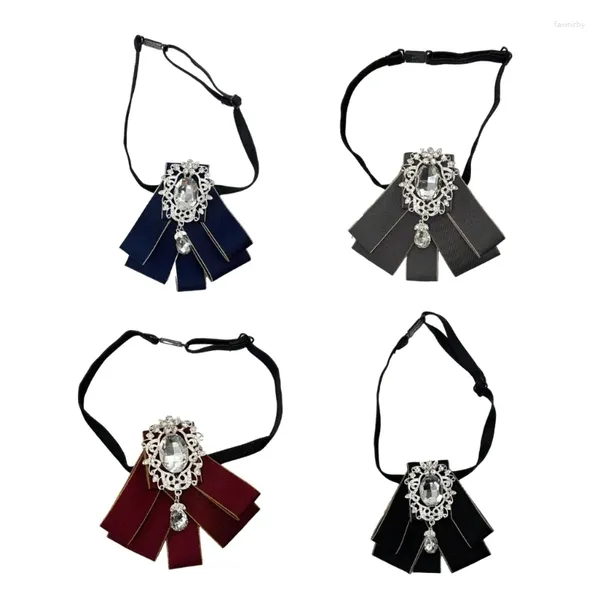 Fliegen Krawatte Broschen Für Mädchen Frauen Mode Jabot Kragen Brosche Pins Vorgebundene Neck Shirt Corsage Großhandel