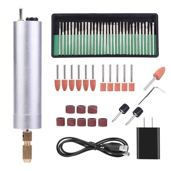 Werkzeuge AC 110240V USB Wiederaufladbare Mini Elektrische Dreh Bohrer Schleifer Polierer Gravur Stift Polieren Maschine Werkzeug