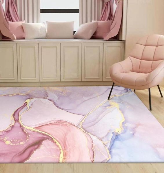 Tappeti per soggiorno moderno Abstrac Fantasy Rosa Acquerello Tappeti Camera da letto Sala Casa Decorare Tappetini antiscivolo Zerbini nordici6778344