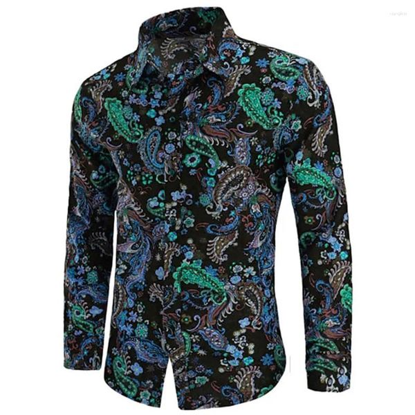 Herren Freizeithemden Boutique Interessantes Muster Bedrucktes Hemd Straßenkleidung Mode Sport Atmungsaktives Oberteil