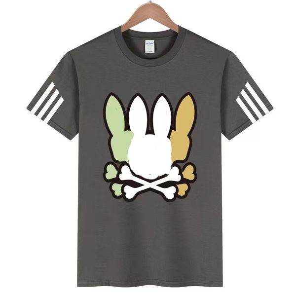 T-shirts pour hommes de concepteur Bunny Polos coton peigné été mâle à manches courtes modèle de conception d'affaires femmes Psychos Bunnys Top Shirt Casual 214