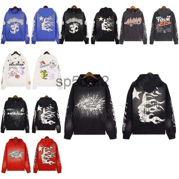 Hellstar Hoodies Herren Sweatshirts High Street Mit Kapuze Harajuku Y2k Stranger Things Lose Warm Pullover Sweatshirt Lose Hip Hop Hoody ERQ0