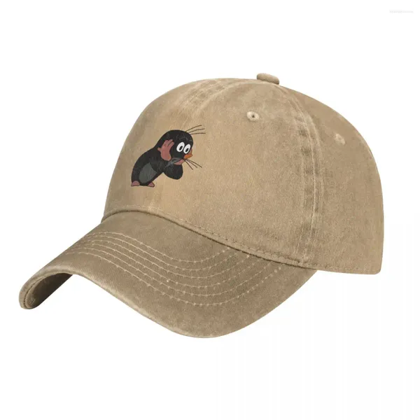 Ball Caps Mole Surprised Denim Baseball Cap Lustige Tennis Trucker Hut Großhandel Männer Cool Print