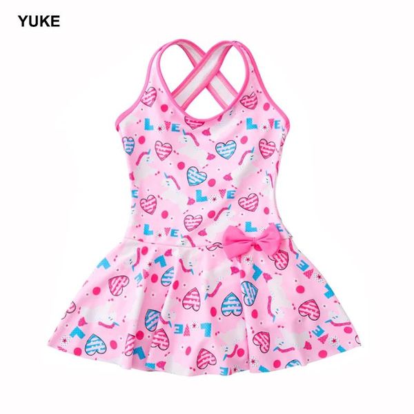 Set Mädchen Badeanzug Kinder Bademode OnePiece Schwimmen Rock Bikini Kinder Sommer Strand Tragen Muster Drucken Badeanzug