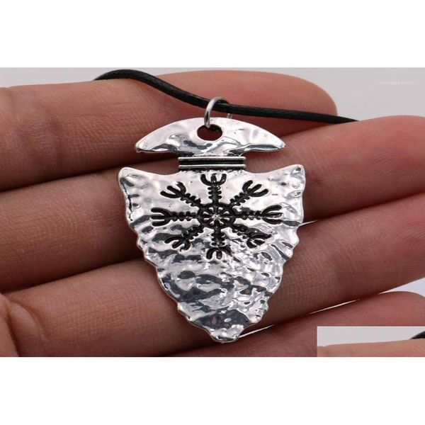 Collane con ciondolo Vegvisir Bussola Amet Gioielli Donna Collana maschile Talismano nordico Regali per la festa del papà 11120920 Pendenti con consegna a goccia Dhcjb