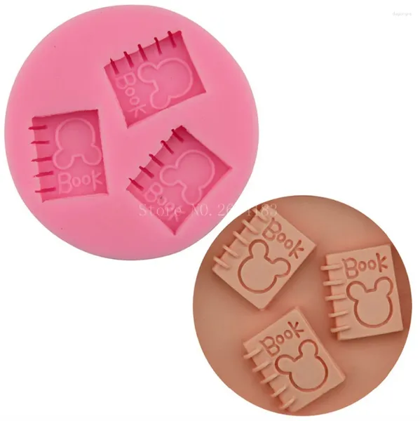 Stampi da forno Silicone Cartoon Notebook Stampo per cioccolato Torta fondente Cupcake Decorazione Strumento per caramelle Forno a vapore Resina disponibile