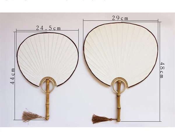 Crafts fai da te Blank White Silk Cloth Hand Fan Traditional Craft Bamboo Radage Fan Fan Painting Calligraphy Ladies Round Fans