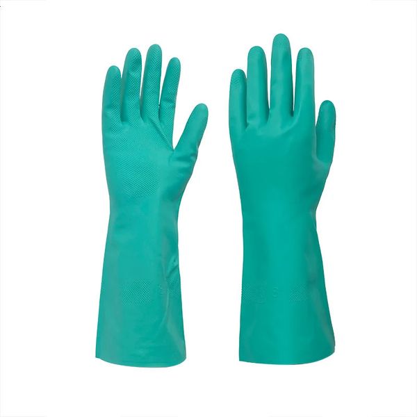 3 PAIA di guanti protettivi per la pulizia in nitrile resistenti agli agenti chimici impermeabili riutilizzabili guanti industriali domestici 231229