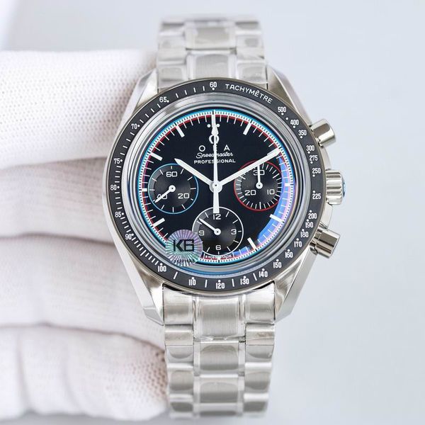 5a omeiga relógio Speedmaster Moonwatch Professional Aço de aço Auto-enxugamento mecânico Movimento mecânico Automático Designer Relógio de pulso para homens Relógios femininos Fendave