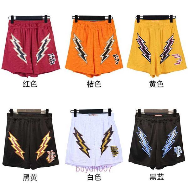 4nxr 2024 Pantaloncini da spiaggia moda uomo e donna Designer della costa occidentale Ericemanuelsshorts Estate American Flash Stampa Sport High Street Allentato Casual Baske traspirante