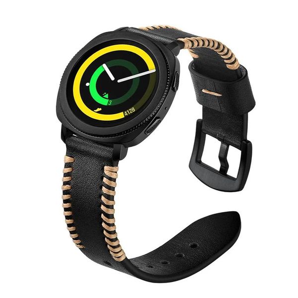 Accessori Cinturini per cinturino in vera pelle fatti a mano da 20 mm o 22 mm per Samsung Gear S3 S2 Classic Sport huawei watch 2 Pro Fhxby