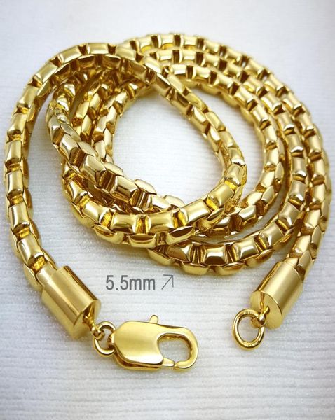 Raffinata collana a catena da uomo in oro giallo 18K 18CT GF da 55 mm N16955MM9394669