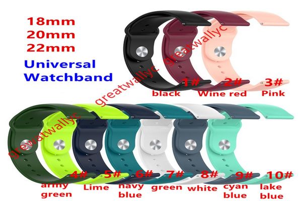 Cinturino in silicone 18mm 22mm 20mm per Samsung Galaxy 46mm Active 2 S3 per Amazfit GTR Huawei GT Garmin Vivoactive 3 fasce Xiaomi Watch9322862