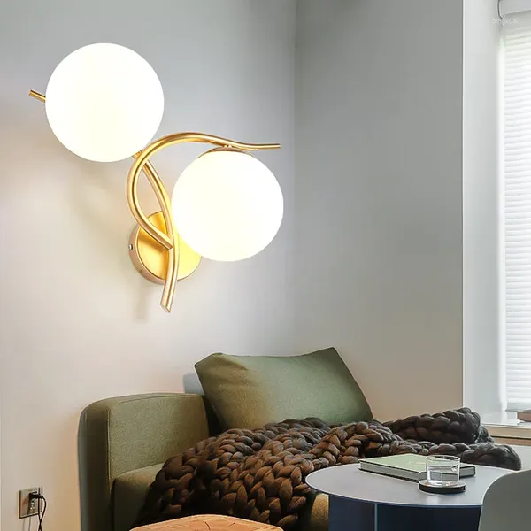 Lampada da parete Lanterna Applique Interruttore a LED lungo Decorazioni per la stanza coreana Sconce in corna