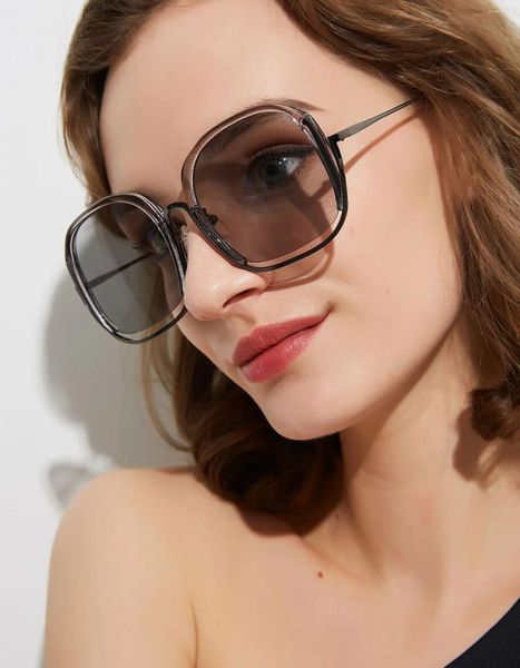 Zonnebril Hoge Kwaliteit Half Frame Holle Vierkante Mannen Vrouwen Fashion Shades Vintage Bril Lunette De Soleil Femme UV400