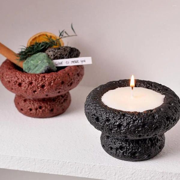Portacandele Porta cactus Contenitore ecologico per superficie lunare Calice Tazza in ceramica per la decorazione domestica Mini vaso da fiori riutilizzabile