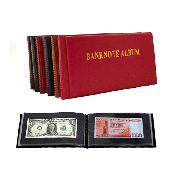 Rahmen und Leisten Blatt 40 Öffnungen Banknotenalbum Papier Geld Währung Bestand Sammlung Schutz C0926243A Drop Lieferung nach Hause Dhdtq