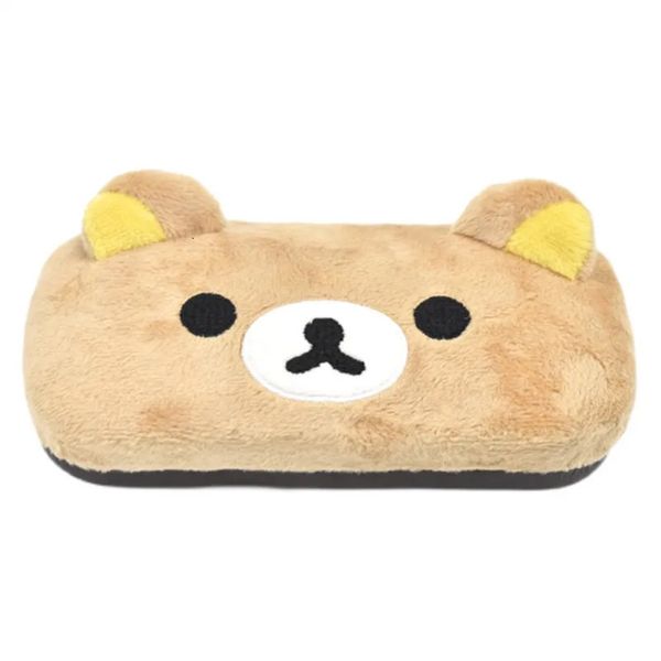 Rilakkuma Bear Peluche Custodia per occhiali Cartoon Anime Occhiali da sole Organizer Cute Kawaii Box Occhiali Custodie per occhiali 231229