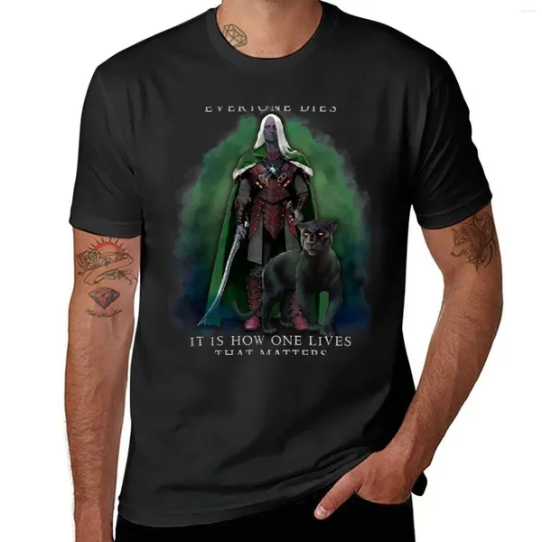 Erkekler Tişörtleri Drizzt Do'urden Drow Fighter 138 T-Shirt tişört yaz üst erkek paketi