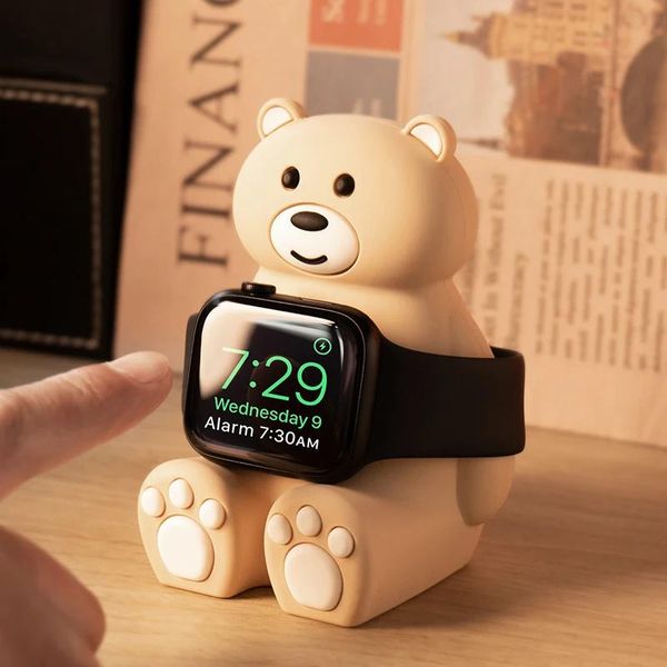 Zubehör Ladegerät Ständer für Apple Watch Ultra 8 iWatch 7 6 5 4 3 2 SE Cartoon Tier Bär Kind Station Dock Halterung Halter Zubehör