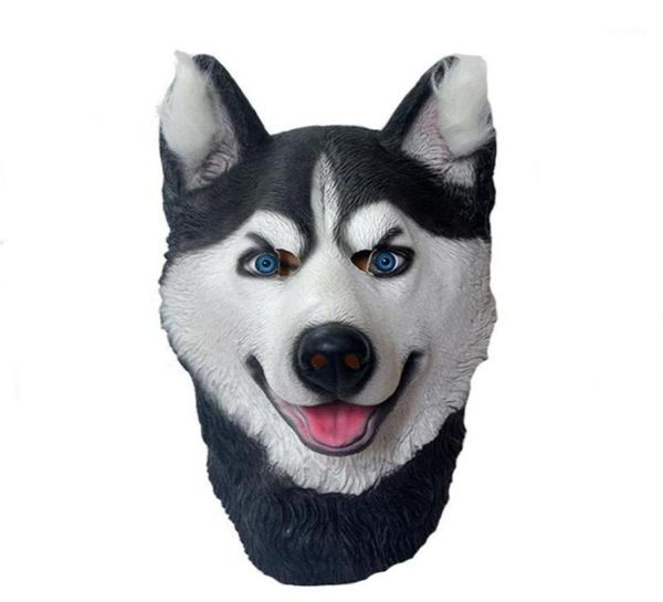 Maschere per feste Divertenti trucchi di Halloween Simulazione Animali Testa di cane Husky Protezione ambientale Materiale Maschera in lattice Decorazione 1283M851506715