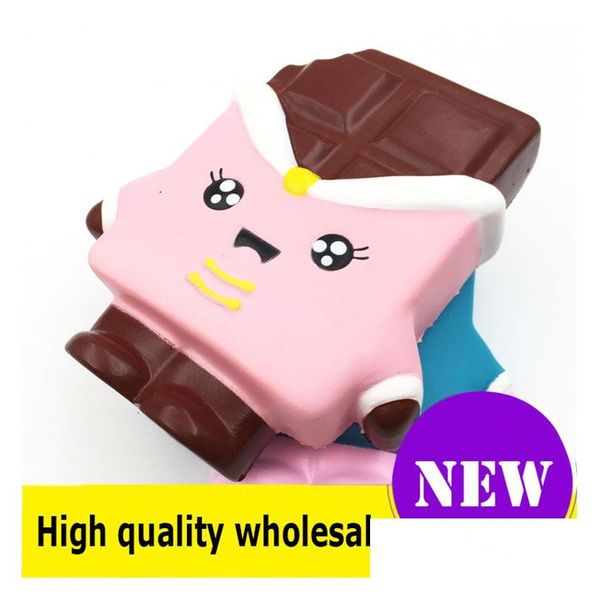 Giocattolo di decompressione Squishy Cioccolato di alta qualità 13 cm Aumento lento Morbido telefono oversize Spremere Giocattoli Ciondolo Anti Kid Cartoon Drop Deliv Dhcbt