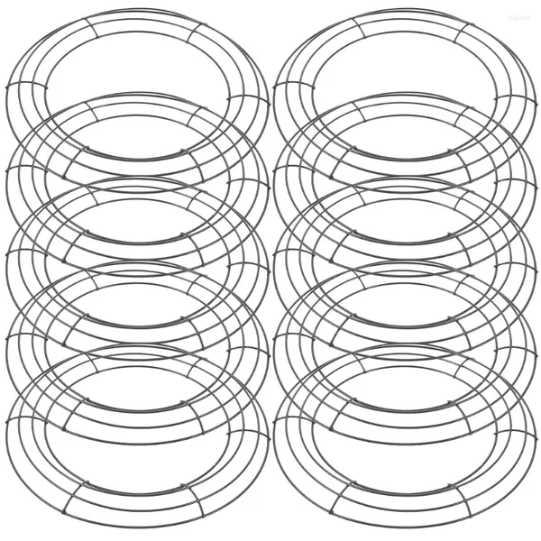 Dekoratif Çiçekler Çelenk Çember Metal Çapraz Çelenk Çerçeve Yuvarlak Raf Formu Diya Demir Destek Malzemeleri için 10 PCS aksesuarları