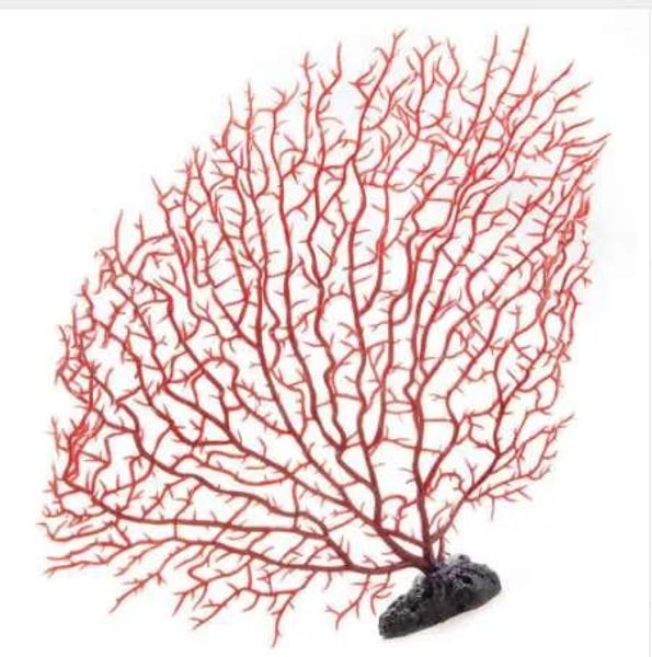 Коралловый аквариум, искусственное пластиковое растение, коралловое дерево, украшение для аквариума, мягкий орнамент, красные украшения для аквариума
