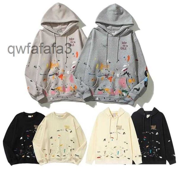 Herren Hoodies Sweatshirts Hoodie Designer Galleryes Depts Gary Painted Graffiti Used Letters Gedruckt Lose Lässige Mode Männer und Frauen 5cgw VW2R