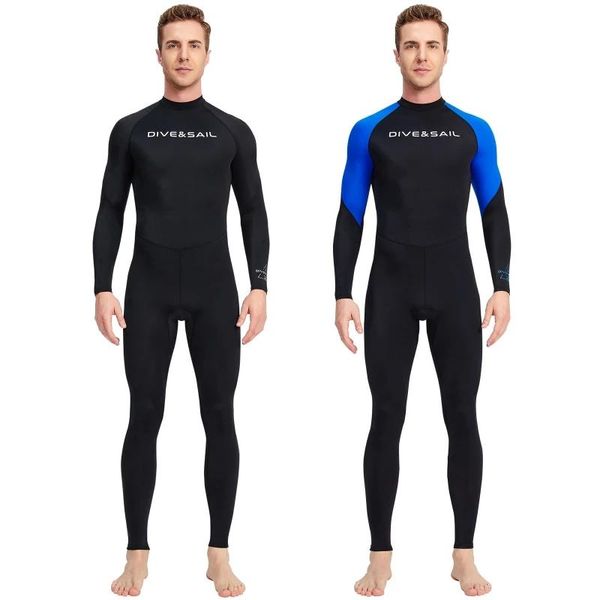 Indossare maniche lunghe adulte che muta da bagno surf uomo mantieni costumi da bagno caldi tute in immersione in nylon immersioni per immersioni per il corpo