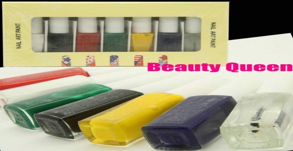 7 farben Stempeln Spezielle Polnisch Nail art Stempel Lack Farbe Malerei für Transfer Polnischen Bild Platte Metall Vorlage3881905