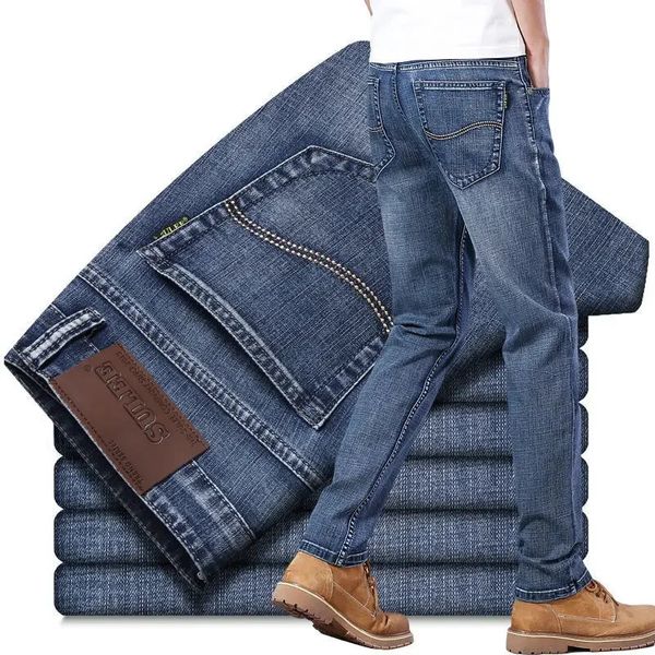 Outono homens mulheres calças jeans casuais preto azul magro coreia denim y2k calças de roupas masculinas atacado 231229