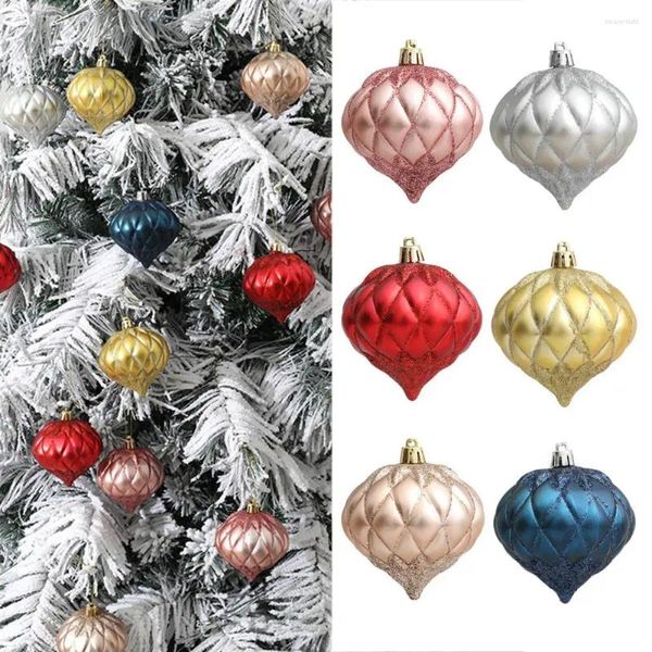Рождественские украшения, 3 шт./кор., кулон с шариками, красивый, привлекательный, с тонкой текстурой, принадлежности для вечеринок, шар с резьбой, Рождественский шар