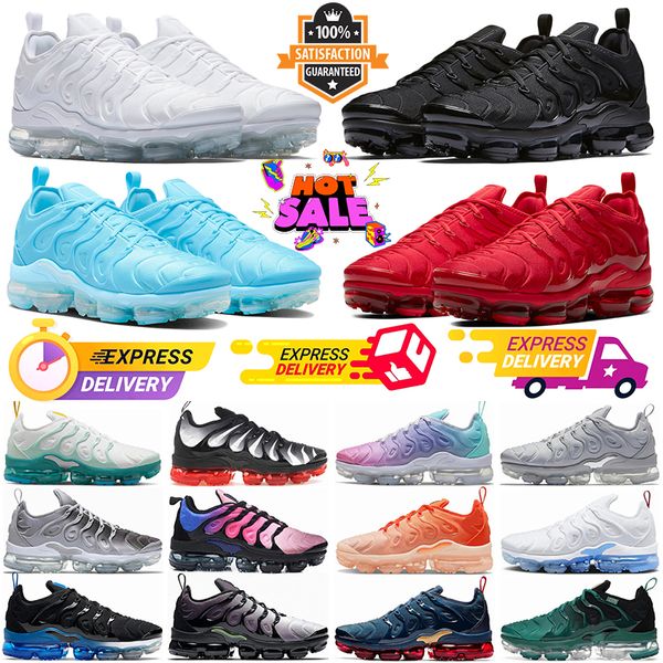 2024 Üçlü Black White Plus Tn Erkek Kadınlar Koşu Ayakkabı Fuşya Rüya Pembe Büyü Üniversitesi Mavi Coquettish Mor Tüm Kırmızı Pastel Köpekbalığı Hiper Sneakers Trainers T7