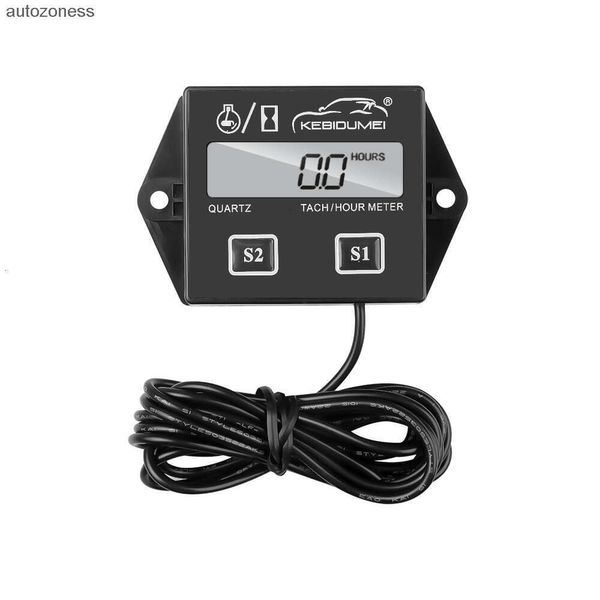 Autoelektronik Auto Tachometer Betriebsstundenzähler Motorrad Meter Digitaler Tachometer Motor Wasserdichtes LCD-Display für Bootsmotor Moto Marine Hubmotor