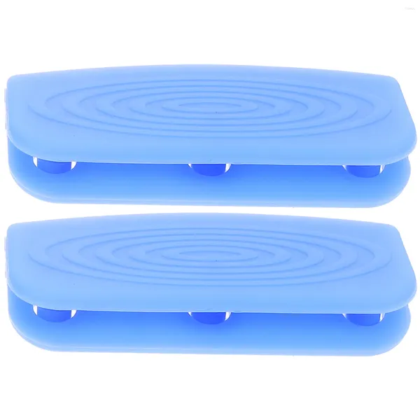 Tapetes de mesa aperto anti-escaldadura silicone apertos pan tampa titular frigideira alça sílica gel pote mangas