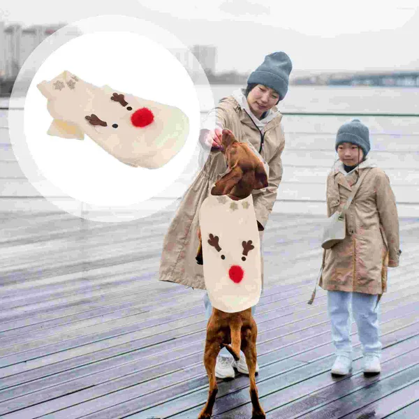 Traje de Natal de vestuário de cachorro - roupas quentes de inverno fantasia de alce para cães pequenos cachorrinho