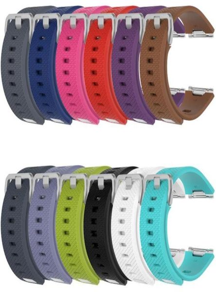 Pulseiras de substituição de silicone macio esporte relógio banda cinta para fitbit ionic pulseira inteligente fitness relógio cinta dhl navio whole3426175