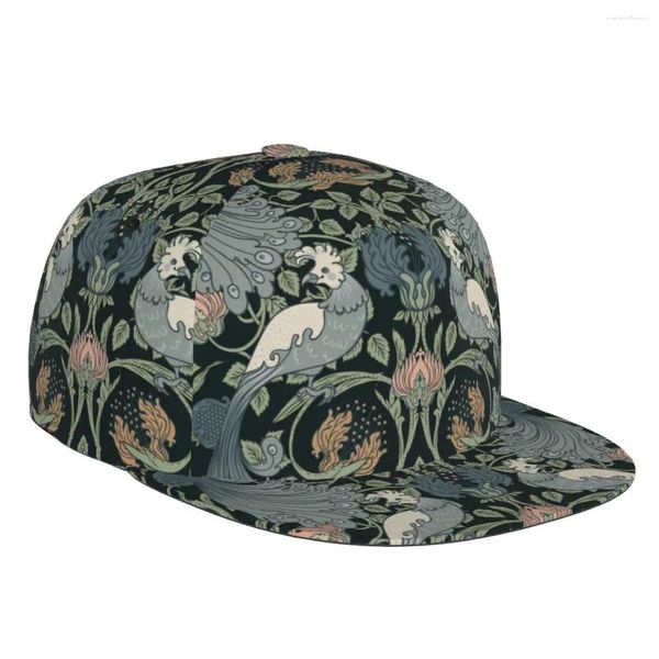 Top Caps Vintage Wittle Bird Floral 3D Baskı Beyzbol Kapağı Günlük Güneş Şapkası Zarif Etnik Stil Moda Sahne Hip Hop Kadın Erkekler