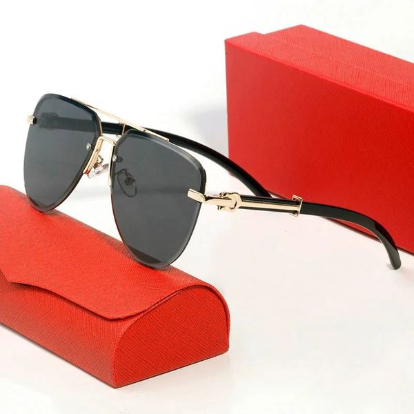 Aviação óculos de sol mulheres designer óculos de sol masculino textura espelho quadros de metal com óptico grande vintage retro ouro preto carti lente