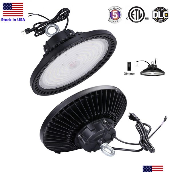 High Bay Etl Dlc Ufo Luzes LED 100W 150W 200W 240W Iluminação Industrial Garagem Exposição Lâmpada Highbay Light Drop Delivery Dhdmx