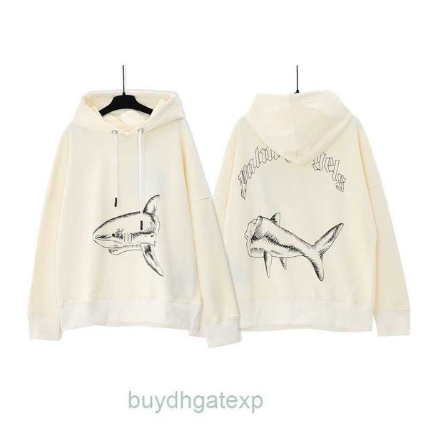 Da4t 2024 Fashion Hoodie Designer Marke Palmangelsweater Sweatshirt für Männer und Frauen Broken Tail Shark Print Pa Trendy High Street Casual Loose Hooded und