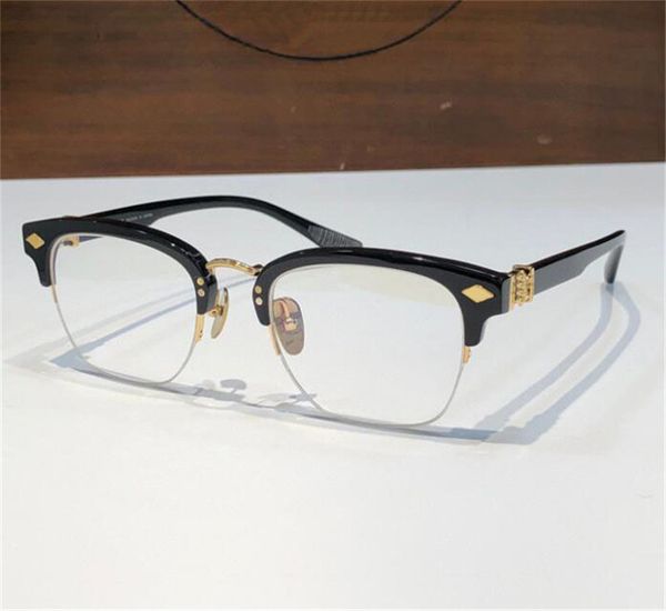 NEUES Fashion Design Optical Eyewear 8057 Cat Eye Halb Frame Einfache und vielseitige Punkstil Retro Transparent Gläses Top Qualität