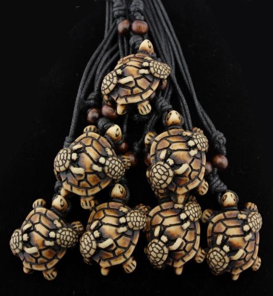 Gioielli di moda all'ingrosso 12 pezzi/lotto uomo imitazione femminile yak osso intagliato la collana di tartarughe per le tartarughe per fortunato regalo MN5709972474