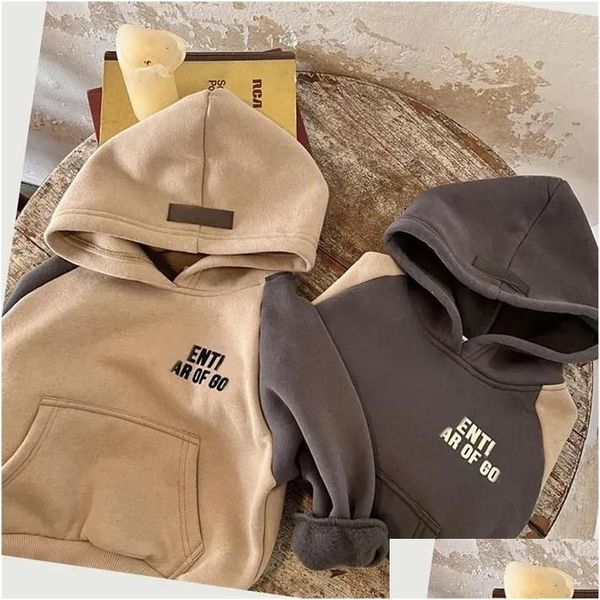 Hoodies Sweatshirts Designer Kinder Jungen Klassische Markenkleidung Mode Farbe Blockiert Kapuzenpullover Kinder Winter Tops Baby Drop D DHSYJ