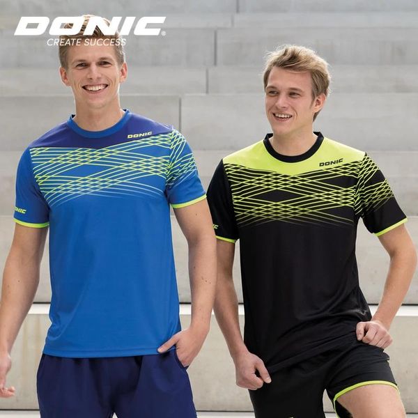 Camisas Original Donic Ténis de Mesa Jerseys para Homens Mulheres Ping Pong Roupas Sports Wear Camisetas 83201