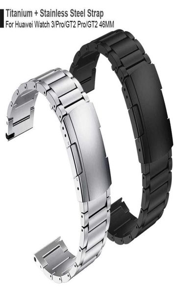 Cinturino con chiusura in acciaio al titanio per Huawei Watch 3 Band Gt 2 Pro Gt2 cinturino per Honor Magicwatch2 46mm Gs Pro cinturino con cinturino H6460667