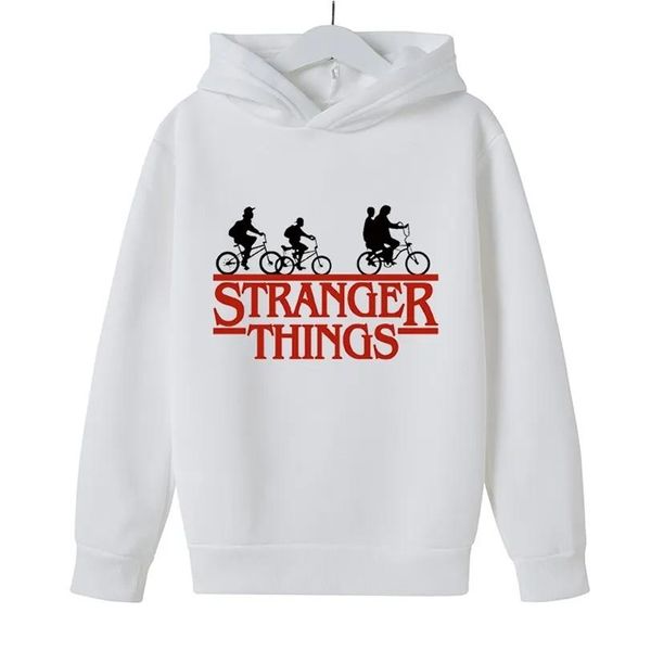 Moletons Primavera Hoodies Stranger Things Carta Impressa Meninas Meninos 4 a 14 Y Crianças Roupas Hoody Finalidade Tour 220309